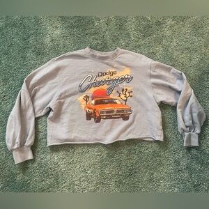 Dodge Charger Long Sleeve Crop Top